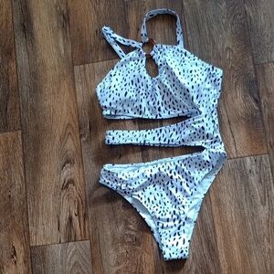 Stylish Black and White Swimsuit